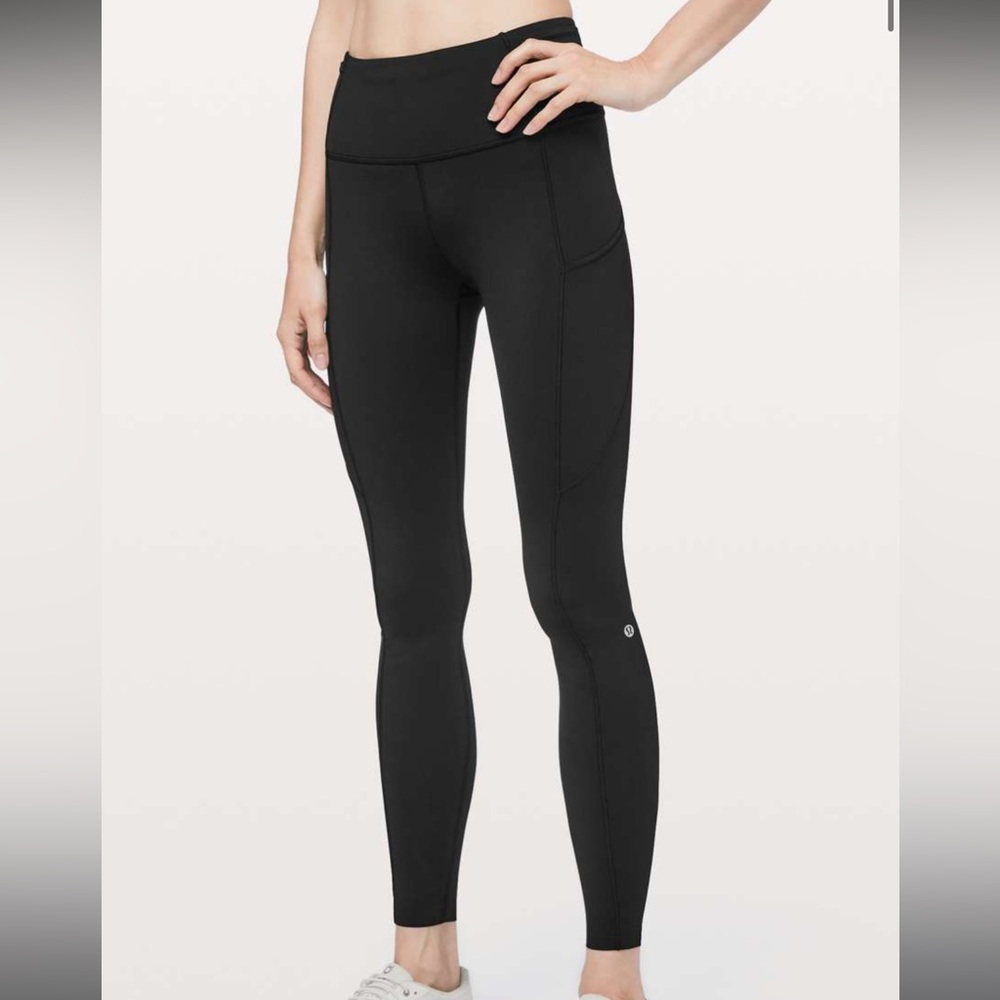 Lululemon black speed up leggings 28" size 4